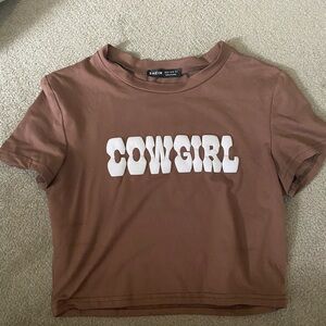 Brown Cowgirl Baby Tee